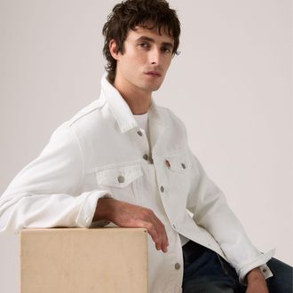 Levi's Trucker Jacket - Mens - 2XL - White