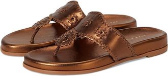 Jack Rogers Jacks Sport Sandal - Metallic Nappa Womens Dress Sandals Bronze : 8.5 M, Leather