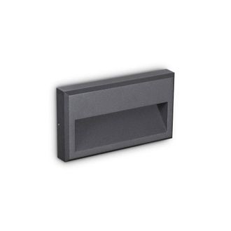 Netlighting Febe LED Outdoor Rectangle Flush Wall Light Anthracite IP65 3000K in Black