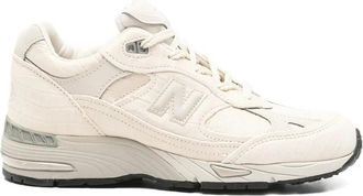New Balance 991v 1 Sneakers met krokodillenprint - Dames - Fitnessschoenen - Beige - 40 EU - Leer - Fitness