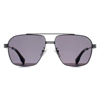 Police Aviator Mens Shiny Ruthenium Smoke Grey SPLQ91 Mercury 1 Metal - One Size