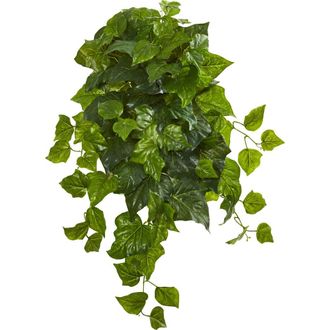 Nearly Natural 28-in Deluxe London Ivy Hanging Bush Artificial Plant in Green at Nordstrom