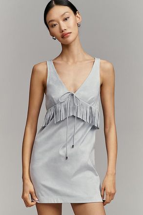 Saylor Kerri V-Neck Faux Suede Mini Dress