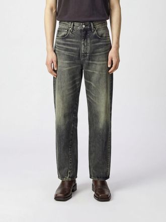 Sunflower Jeans modello straight a 5 tasche in denim di cotone nero