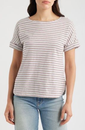 Seasalt Cornwall Bryher Stripe T-Shirt in Profile Bergamont at Nordstrom, Size 12