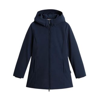 Woolrich Training Jackets, female, Blue, Size: XS New Firth Down Parka