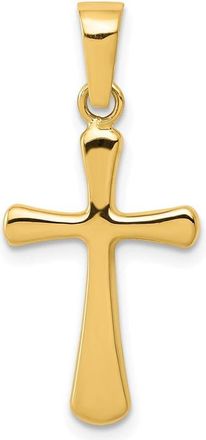 Diamond2Deal 14k Yellow Gold Polished Cross Pendant