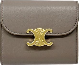 Celine Gray Leather Wallet (Bi-Fold) (Pre-Owned)