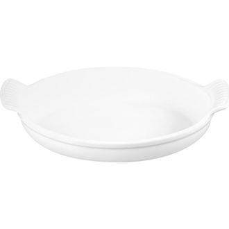 LE CREUSET Heritage 1.75-Quart Oval Au Gratin Baking Dish in White at Nordstrom