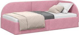 vidaXL Estructura De Cama En Esquina Rosa 90 Cm X 190 Cm Terciopelo Vidaxl