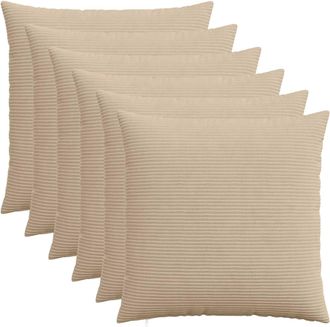 vidaXL Funda De Almohada 6 Pcs Heerlen Topo 80 X 80 Cm Pana Vidaxl