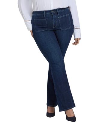 NYDJ Plus Ava Ink Skyline Flare Jean