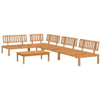 vidaXL Set De Sof&aacute;s De Palets De Jard&iacute;n 5 Pzas Madera Maciza De Acacia Vidaxl