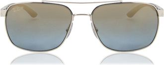 Ray-Ban RB3701 Asian Fit Polarized 003/J0 Mens Sunglasses Silver Size 59