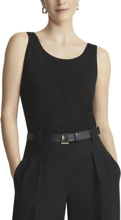 Lafayette 148 New York Mercerized Cotton-Viscose Tank In Black