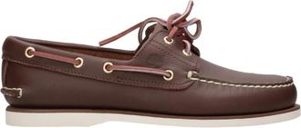 Timberland Bruine leren vrijetijdsschoenen - Heren - Bootschoenen - Bruin - 45 1/2 EU - Leer - Schoenen