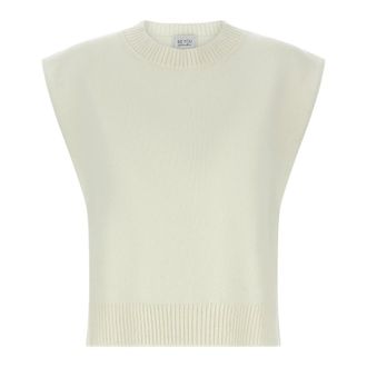 Be You Benedicta Cashmere Vest - female - Be You - Cashmere Knitwear - White - S - Knitwear