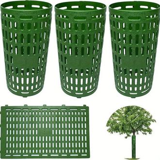 OEM Juego De 6 Protectores De Pl&aacute;stico Ajustables Para Troncos De &Aacute;rboles, Protectores De Corteza Para Pl&aacute;ntulas, 38 X 25 Cm