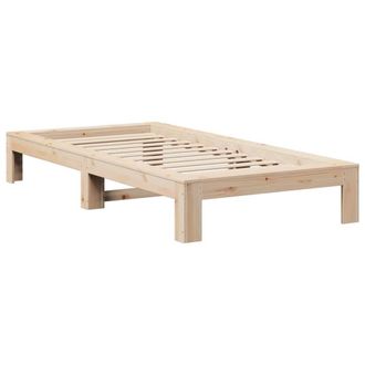 Berkfield Home Durable Bed Frame without Mattress 100x200 cm Solid Wood Pine in Light Brown