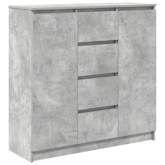 Berkfield Home Sideboard with Drawers Concrete Grey 100.5x35x98.5 cm Engineered Wood