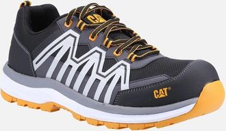 CAT Mens Caterpillar Mens Charge Leather Safety Trainers - Black - Size: 12