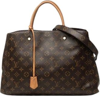 Louis Vuitton Pre-owned Montaigne GM - Dames - Vintage Shopper - Bruin - ONE Size - Leer - Vintage