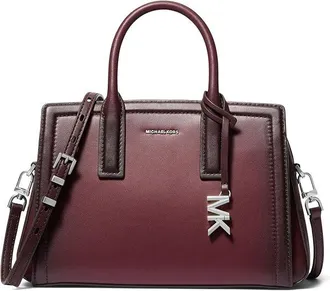 Michael Kors Laila Small Satchel Satchel Womens Handbags Oxblood, Polyester/Twill