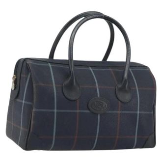 Burberry Pre-owned Vintage Boston Bag - Dames - Vintage Handtas - Blauw - ONE Size - Leer - Vintage
