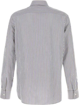 Bottega Veneta Mens Shirt Blue Cotton Linen