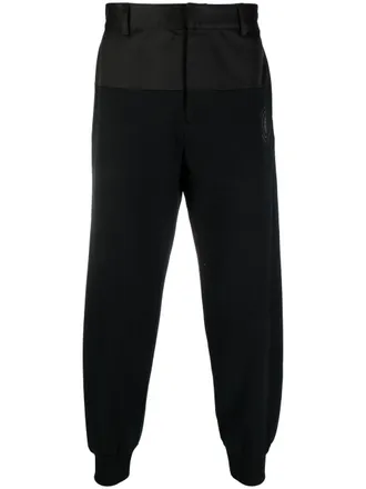 Opening Ceremony logo-embroidered cotton track pants - men - Cotton/Cotton/Polyester - L - Black