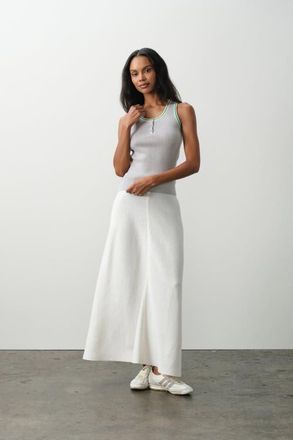 Naked Cashmere Camille Cotton Cashmere Tank in Heather Grey/multi at Nordstrom, Size X-Small