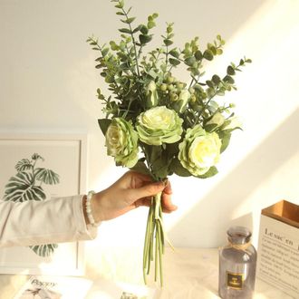 OEM Ramo De Rosas E Hortensias, Flores Artificiales Para La Decoraci&oacute;n Del Hogar, Bodas, Fiestas Y Regalos