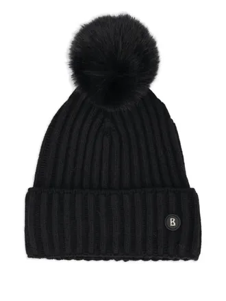 Bogner Berretto con pompon - Nero
