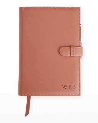 Royce Leather Monogrammed Executive Weekly Leather Calendar Planner, Personalized