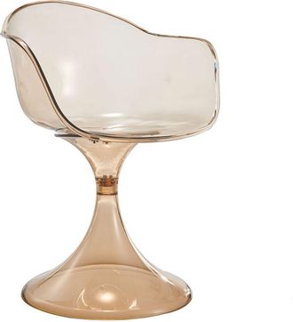Siediti Fuori e Dentro Set de 2 sillas de dise&ntilde;o en policarbonato transparente champ&aacute;n