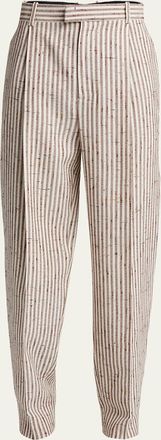 Bottega Veneta Mens Knotted Stripe Trousers