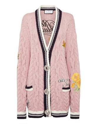 Philipp Plein Knitted Embroidered Cardigan Deluxe Fairy