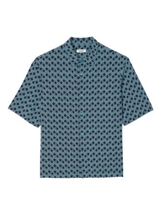 Sandro Overhemd met grafische print - Blauw