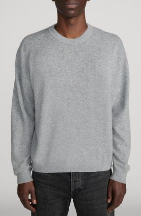 Frame Denim Lightweight Cashmere Crewneck Sweater in Light Grey Melange at Nordstrom, Size X-Large