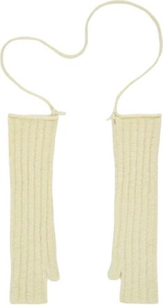 Rus Guantes sin dedos acanalados con cord&oacute;n tubular desmontable - Accessories - Mujer - Amarillo - ONE SIZE