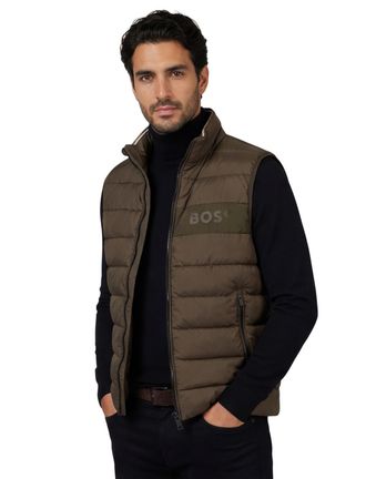 HUGO BOSS bodywarmer Boss Black bruin effen normale fit