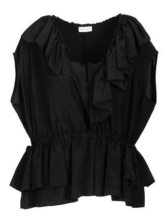 Dries Van Noten Jersey Top With Belt