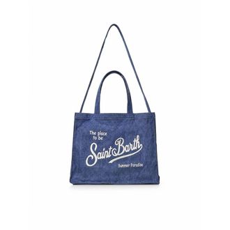 MC2 Saint Barth Vanity Shoulder Bag - female - MC2 Saint Barth - Shopping Bags - Blue - ONE SIZE - Bags