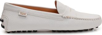 Tod's White Leather Loafers