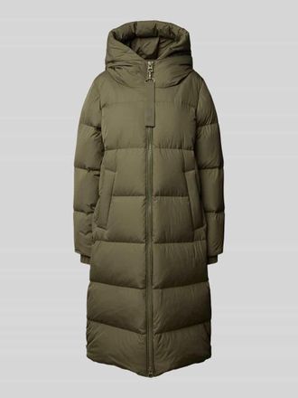 Marc O'Polo Regular Fit Daunenmantel mit hochwertigem Daunen-Federn-Mix und Steppn&auml;hten in Khaki, Gr&ouml;&szlig;e 42