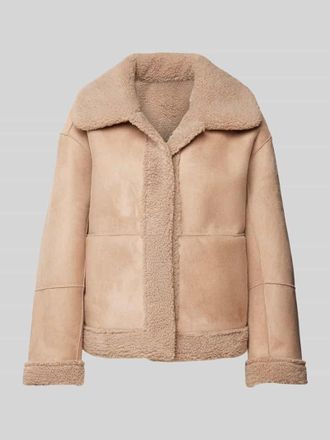 Freequent Webpelzjacke mit Teilungsn&auml;hten Modell Lamby in Taupe, Gr&ouml;&szlig;e XXL