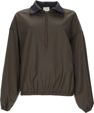 Alysi Three-Quarter Zip Jacket with Relaxed Fit and Elasticated Details