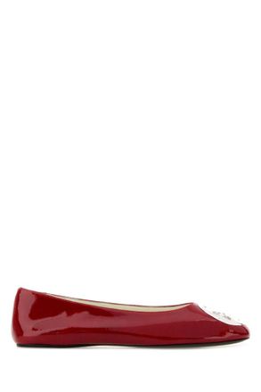 Tory Burch Burgundy Slip On Ballet Flats