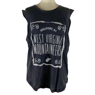 Pressbox Womens West Virginia University Ruffy Tank In Black