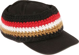 Burberry Stripe Knit Headband Baseball Cap